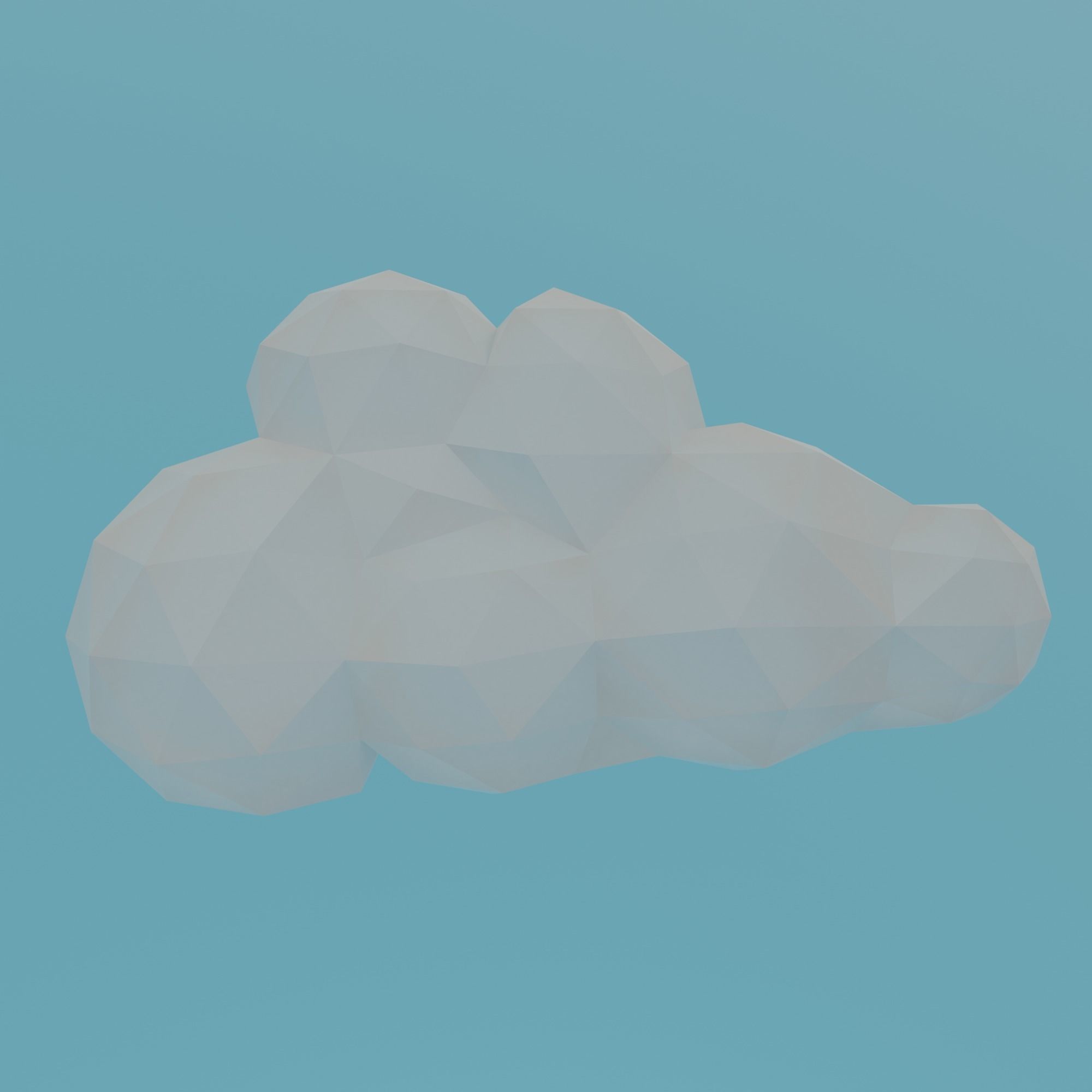 Floating island Low-poly 3D model_18
