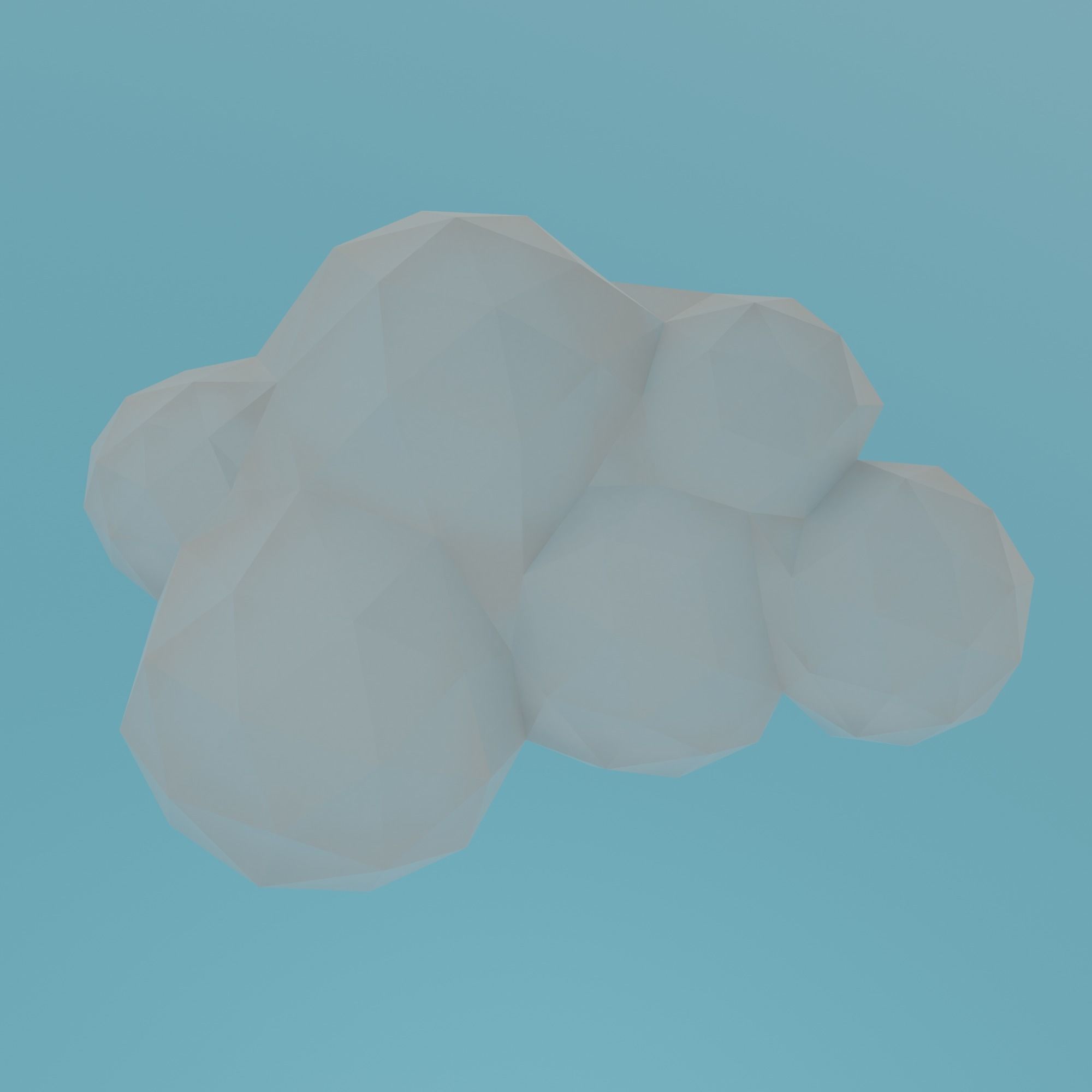 Floating island Low-poly 3D model_15