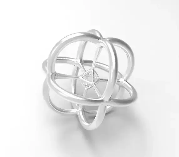 4d Polytope Jewelry - Abstract Math Art Pendant 3D model 3D print model