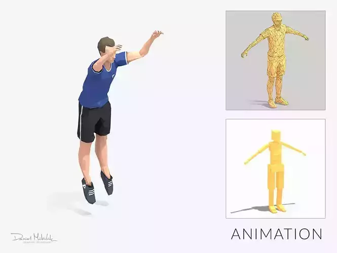 side jump Exercise Man Animation