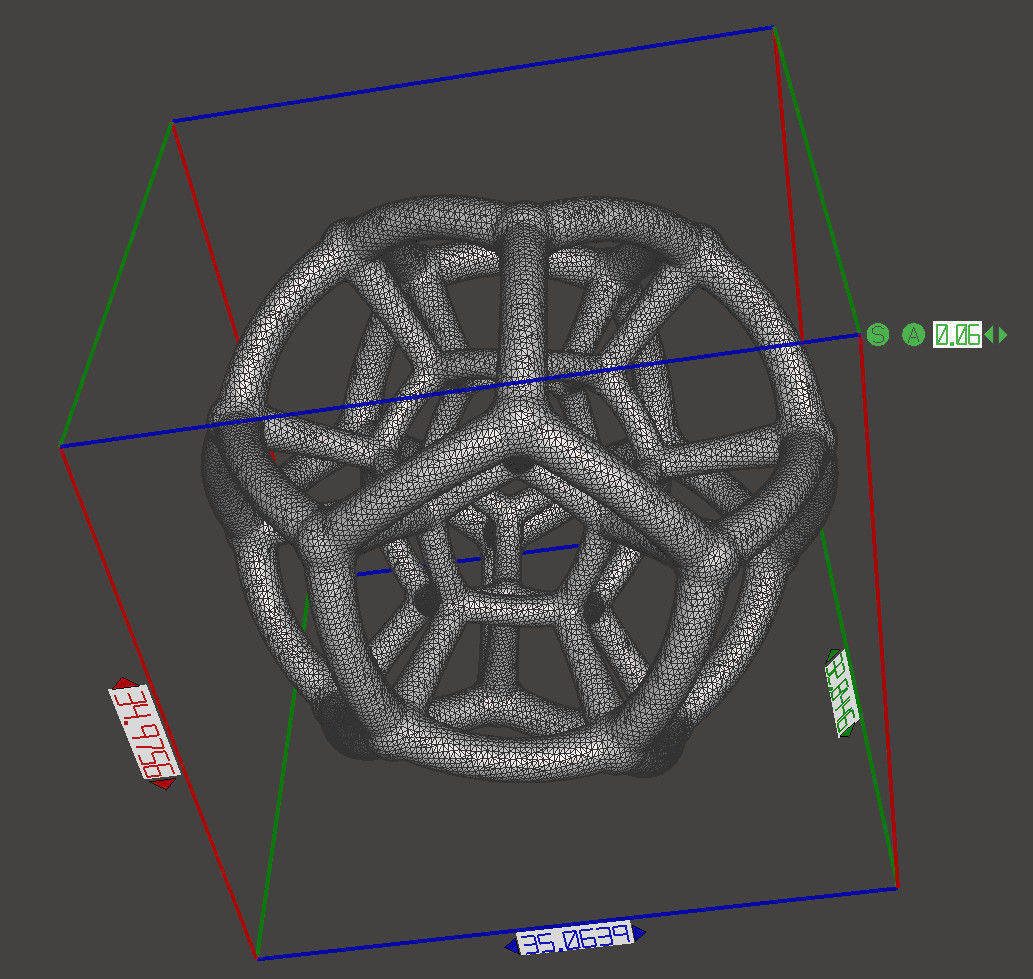 4d Hypersphere Bead - Abstract Math Art Pendant 3D Model 3D print model_4