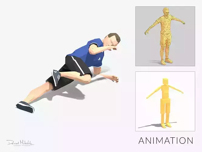 Side plank knee bend Exercise Man Animation