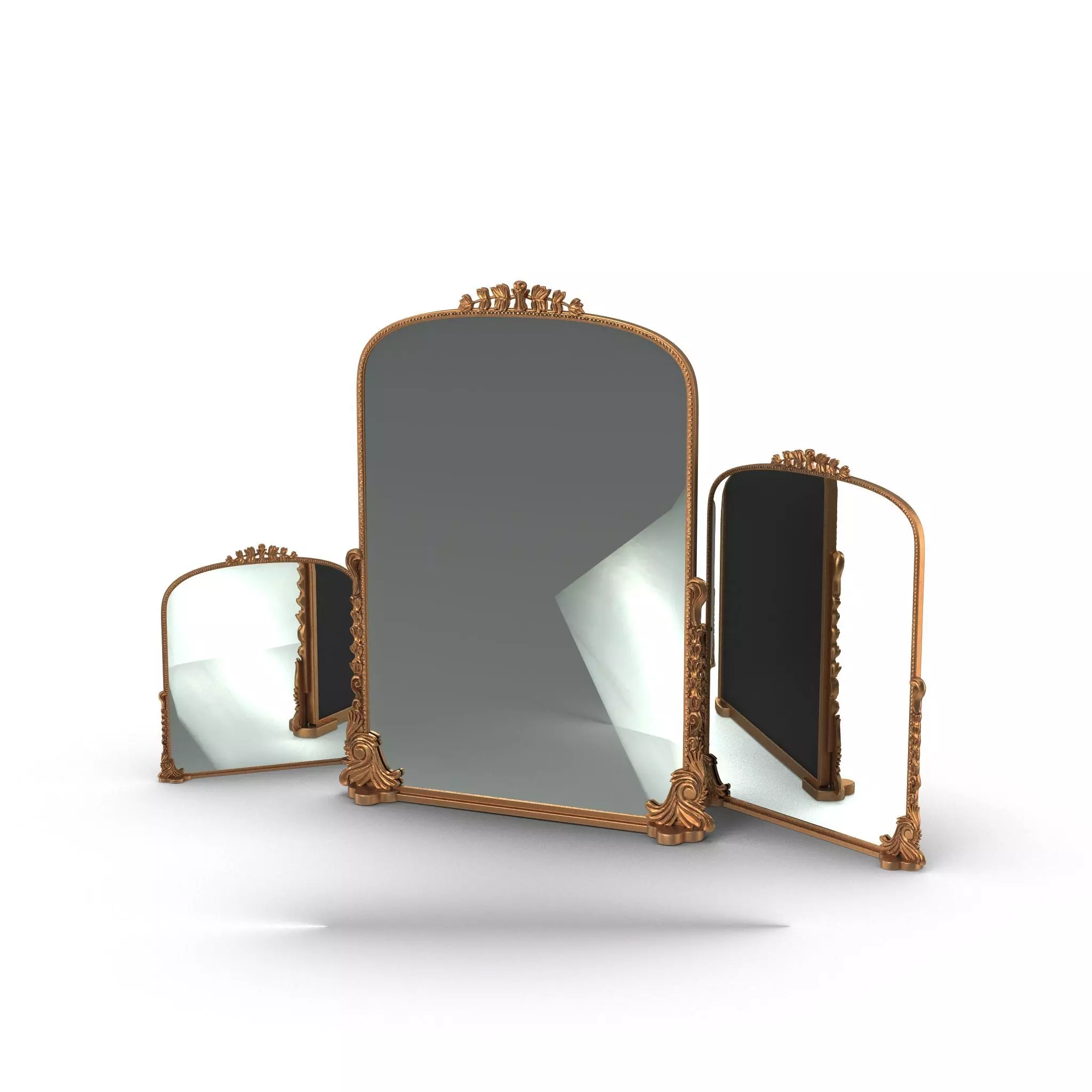 Gleaming Primrose Mirror Antique 3D model_0