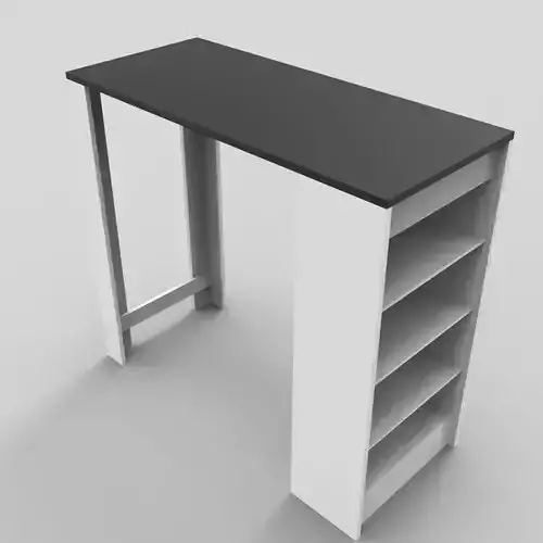 Table desk with shelves
