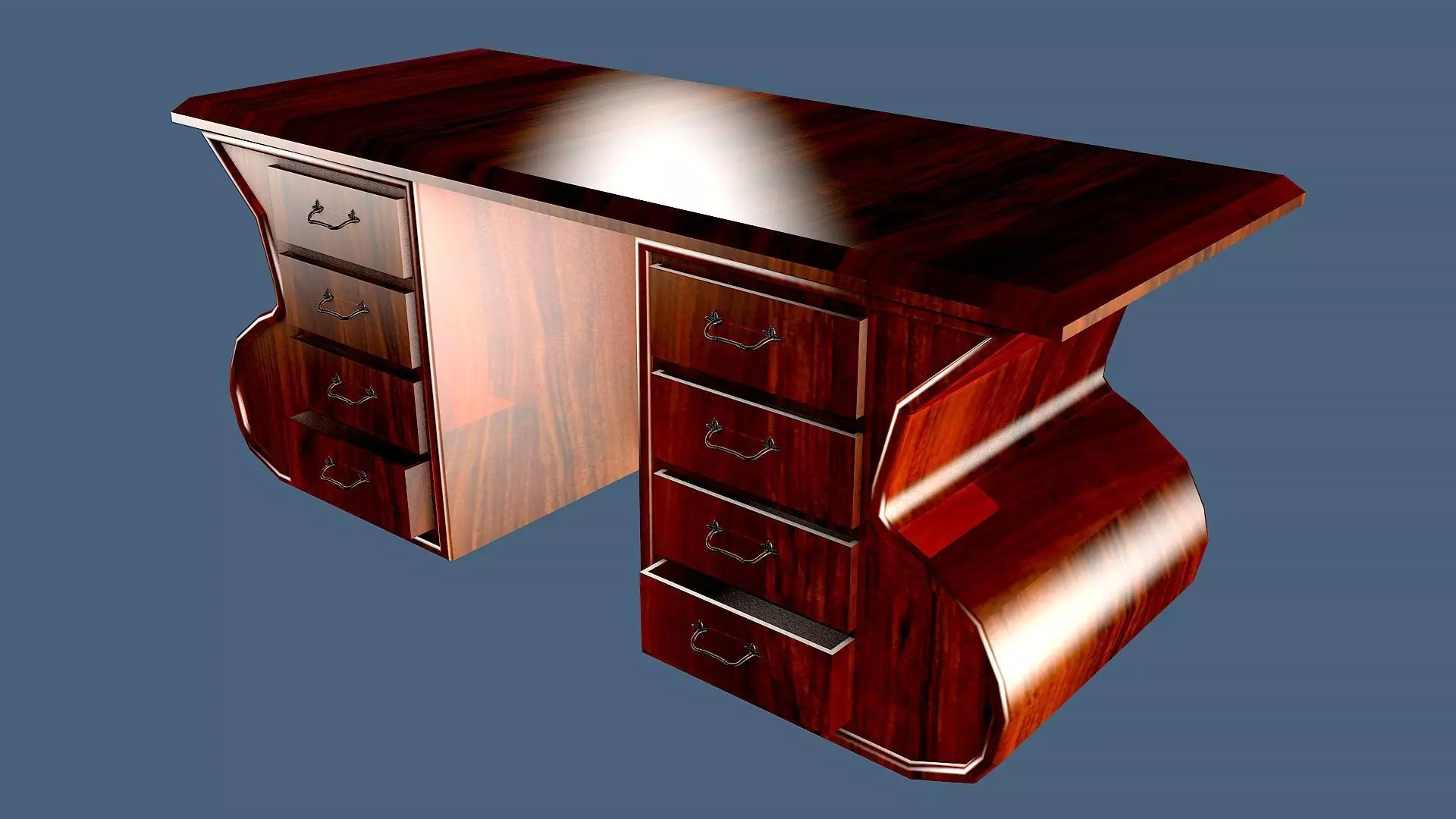 CLASSIC OFFICE TABLE 3D model_0