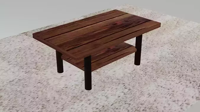 wooden table and carpet or rug