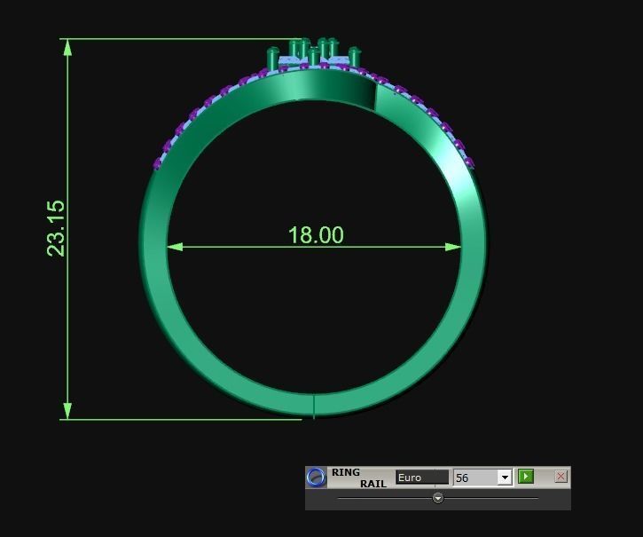 Diamond Jewelry Ring 3D print model_4