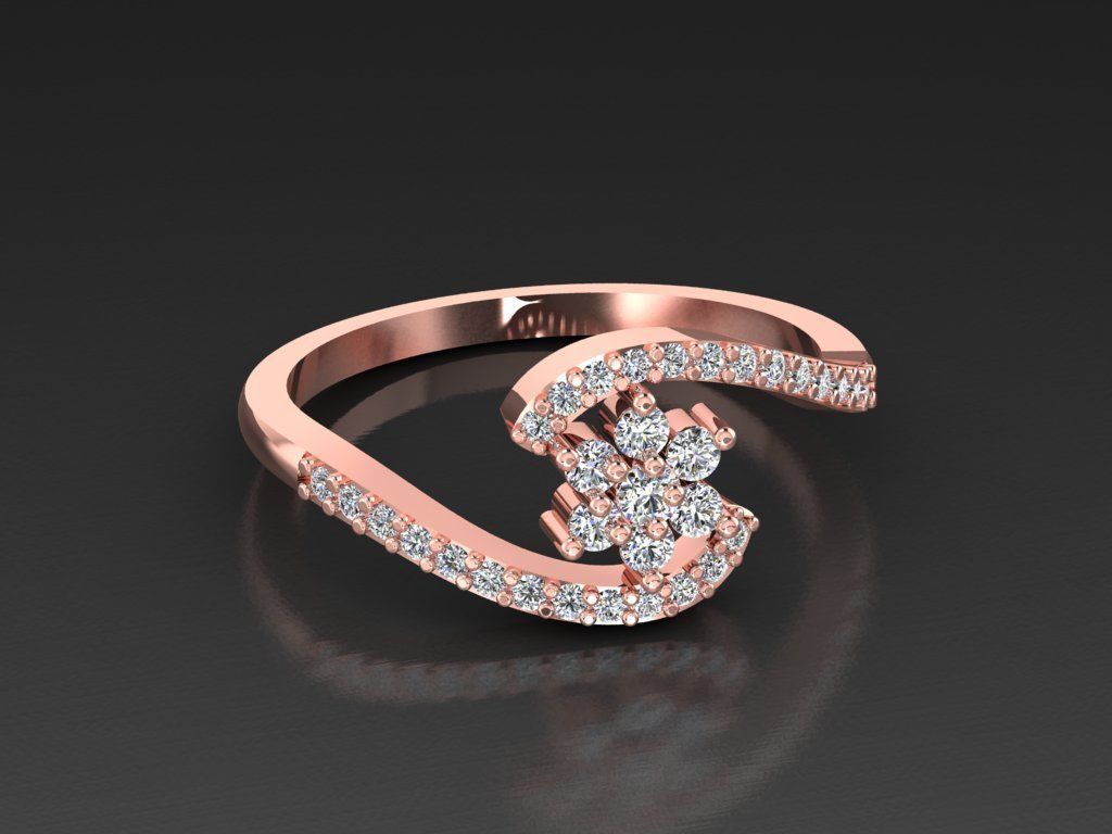 Diamond Jewelry Ring 3D print model_1