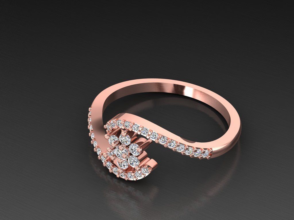 Diamond Jewelry Ring 3D print model_8