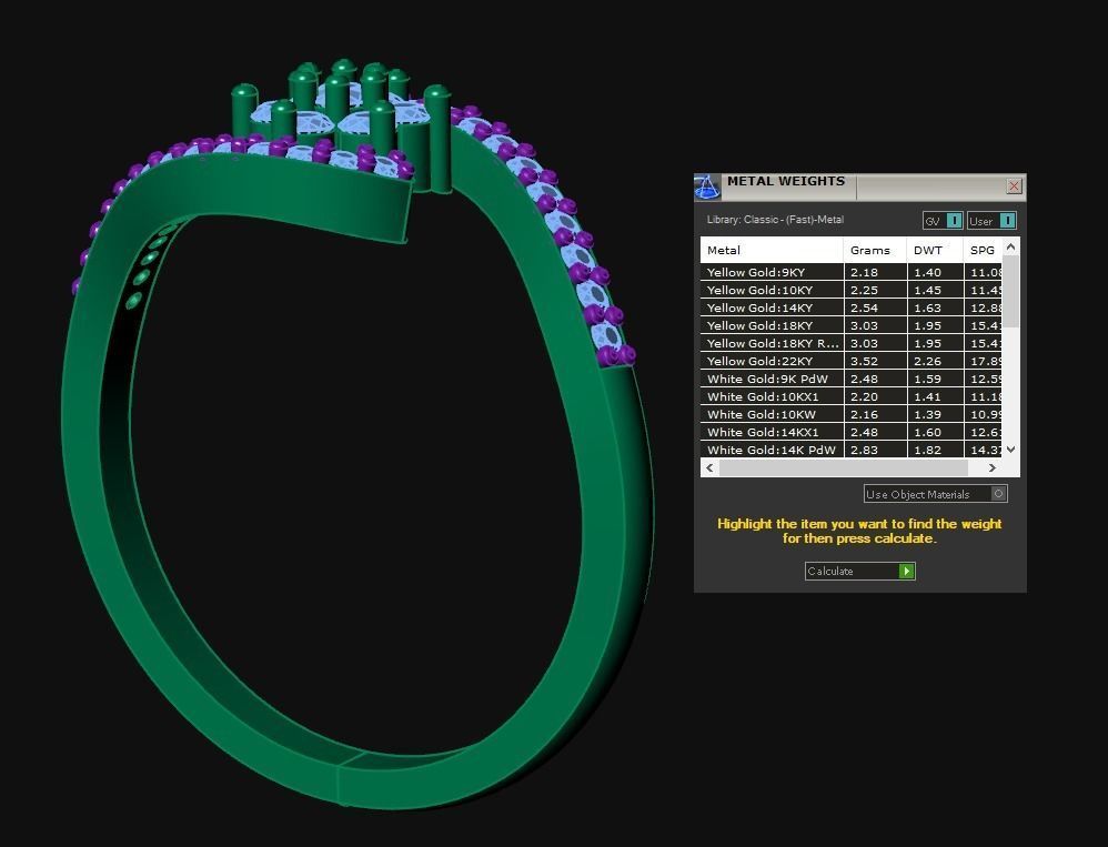 Diamond Jewelry Ring 3D print model_6