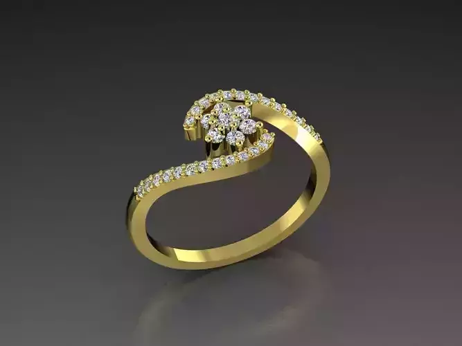 Diamond Jewelry Ring 3D print model Diamond Jewelry Ring 3D print model