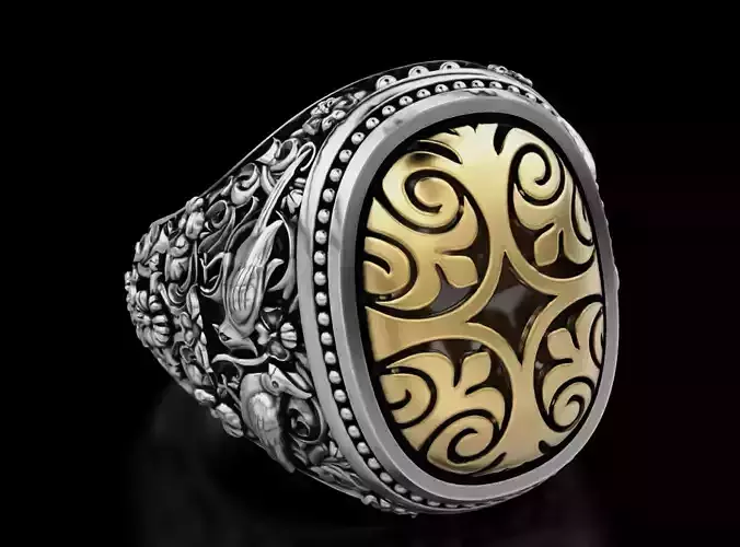 Stylish ring with patterns 619