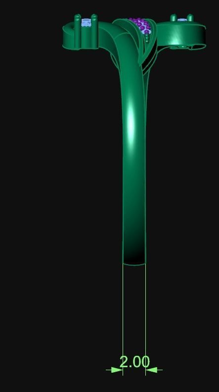 Diamond Jewelry Ring  3D print model_5