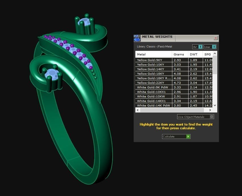 Diamond Jewelry Ring  3D print model_6