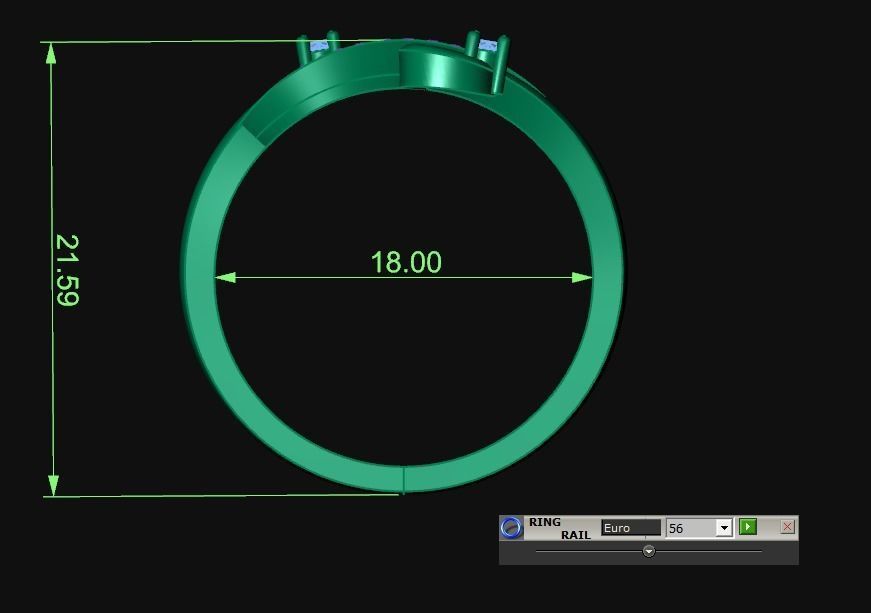 Diamond Jewelry Ring  3D print model_4