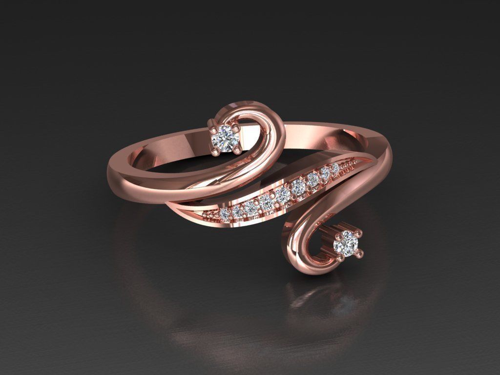 Diamond Jewelry Ring  3D print model_1