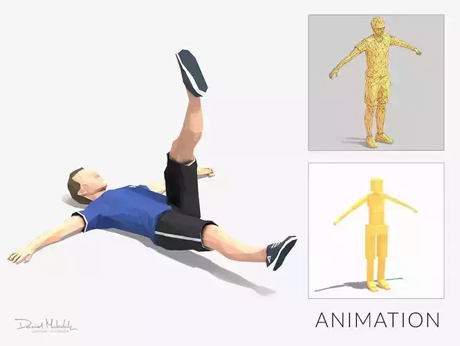 single leg raiser Exercise Man Animation