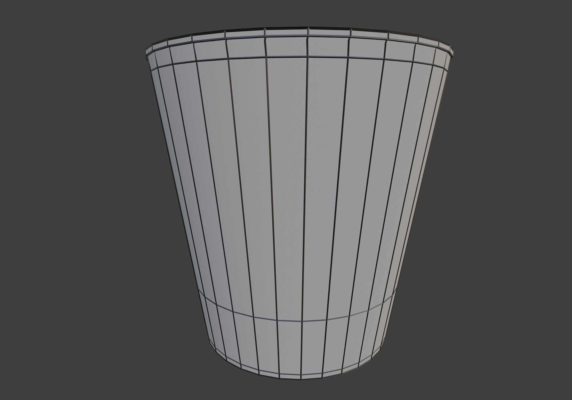 Trash Bin Low-poly 3D model_9