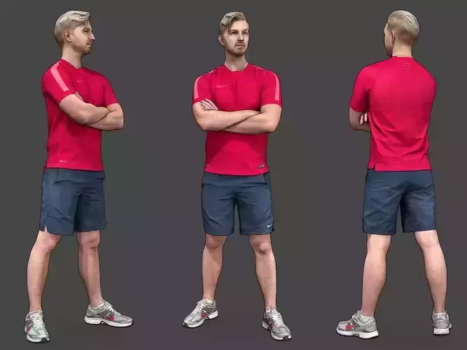 Stylized Man Character in sportswear 3D model