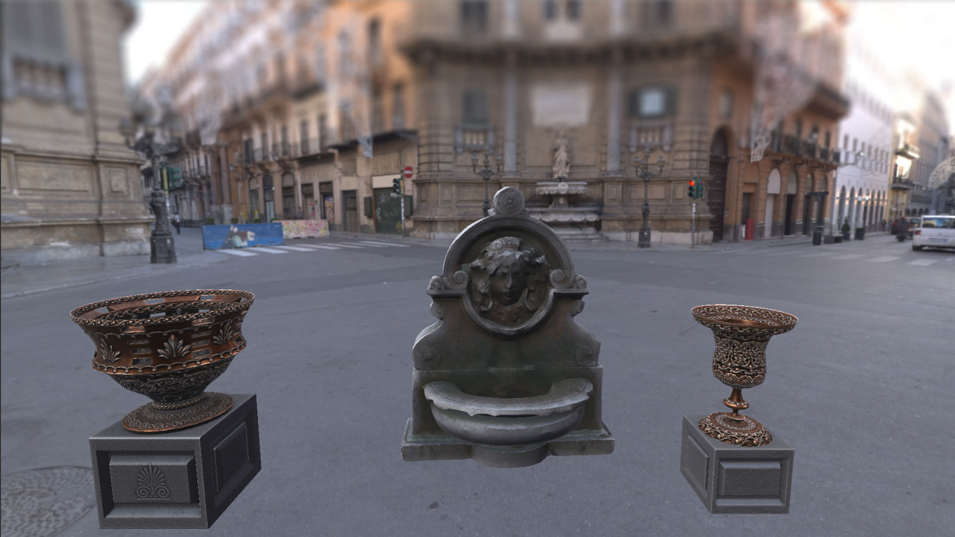 Statues of saints and angels Low-poly 3D model_6
