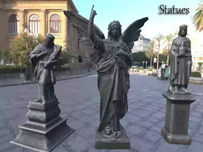 Statues of saints and angels