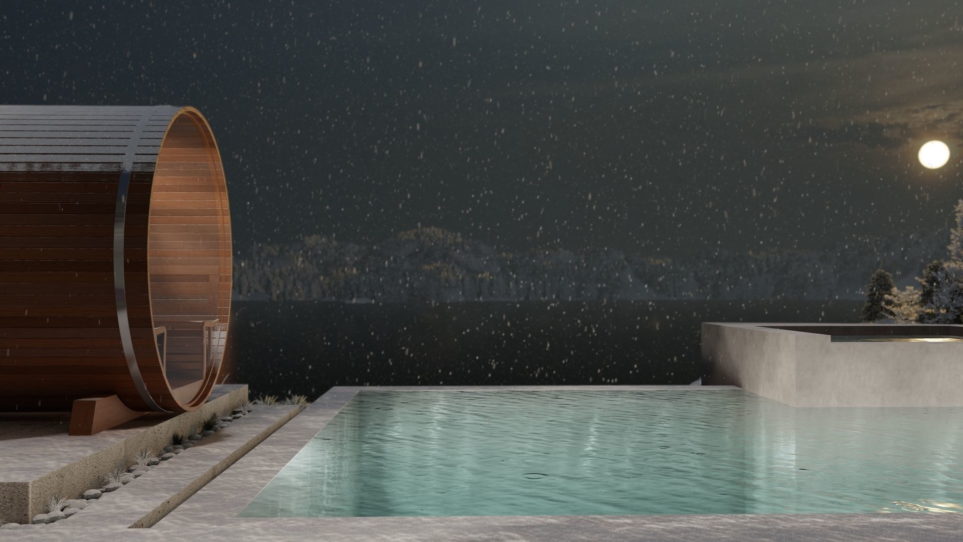 Barrel Sauna 3D model_3