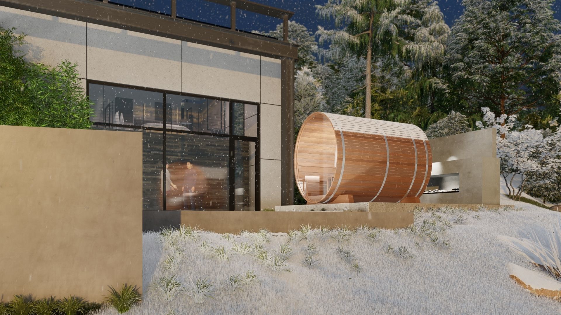 Barrel Sauna 3D model_6