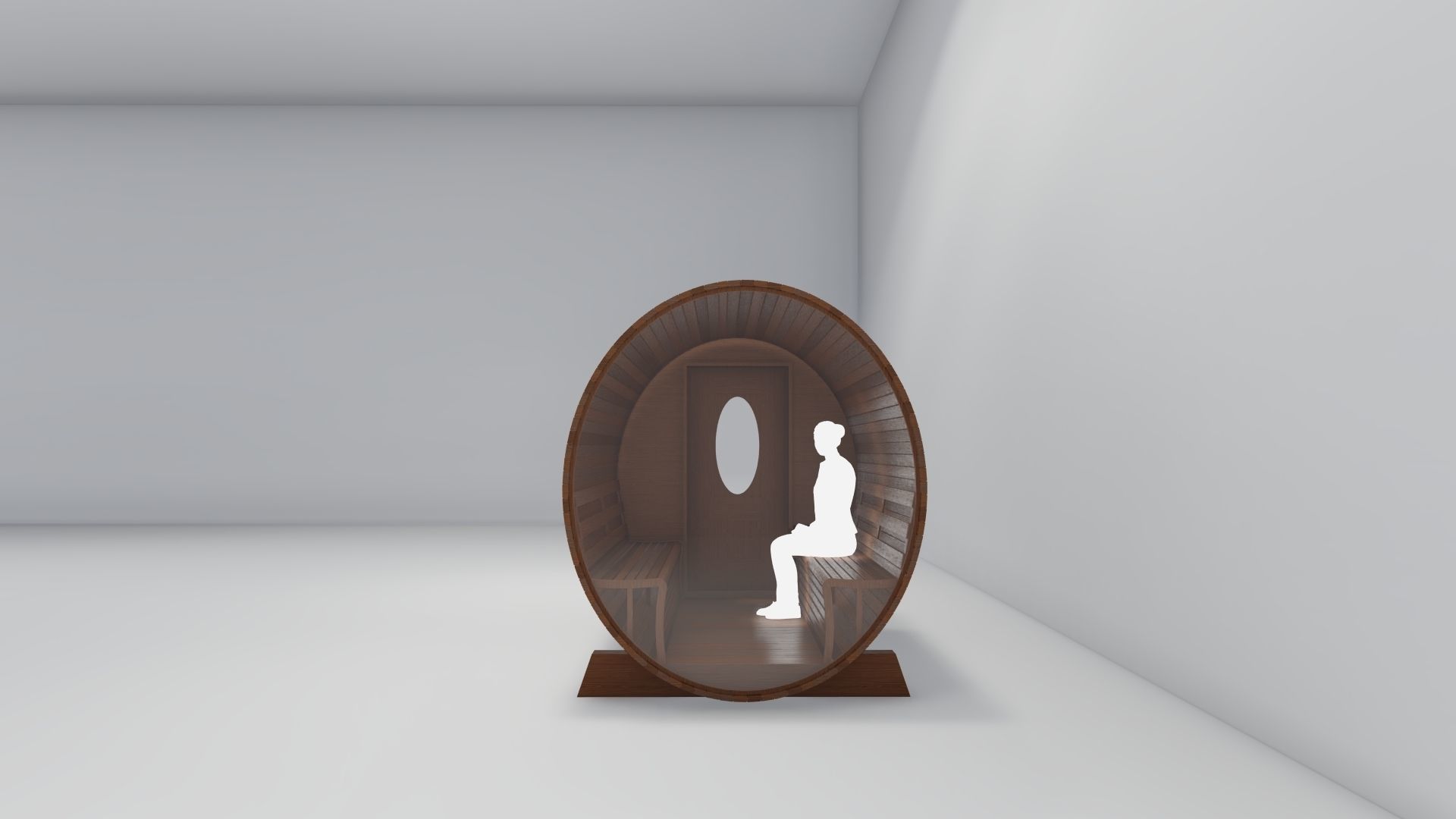 Barrel Sauna 3D model_2
