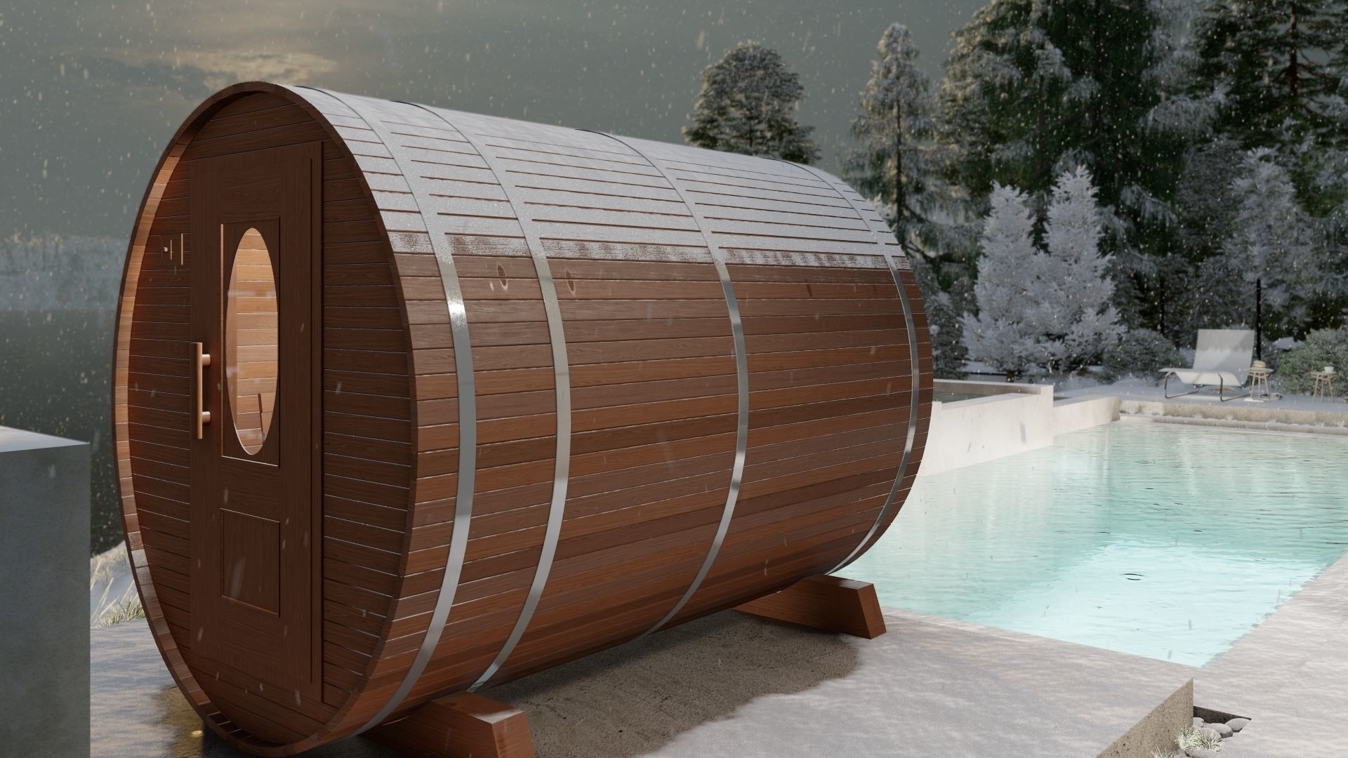 Barrel Sauna 3D model_5
