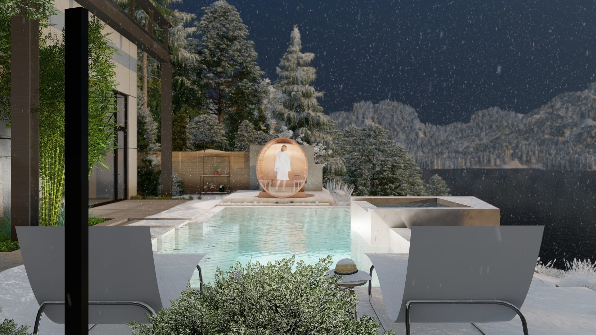 Barrel Sauna 3D model_7