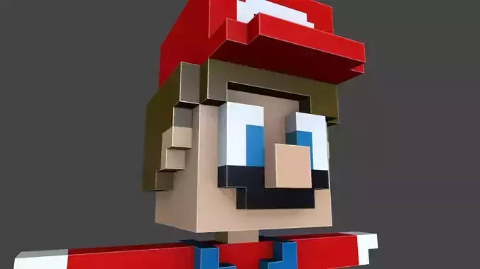 BROS-003 Mario Low-poly 3D model