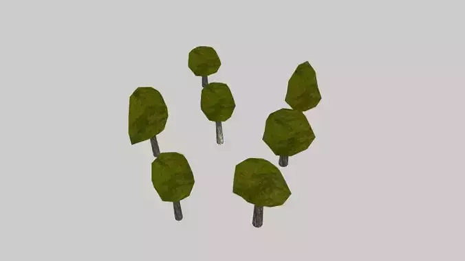 Lowpoly Tree Texture Low-poly 3D model