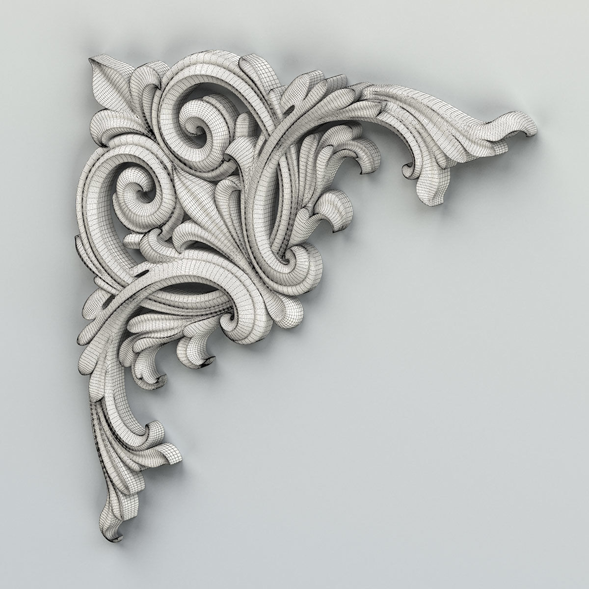 Corner decor 016 3D model_8