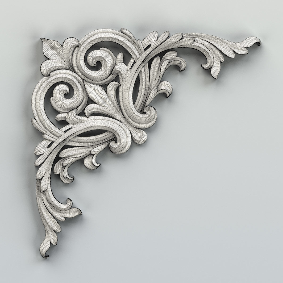 Corner decor 016 3D model_7