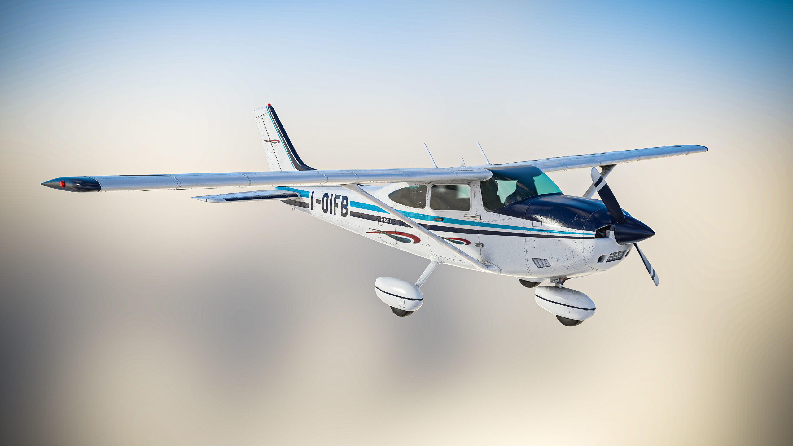 Ultralight Airplane Cessna 182 Skylane Low-poly 3D model_11