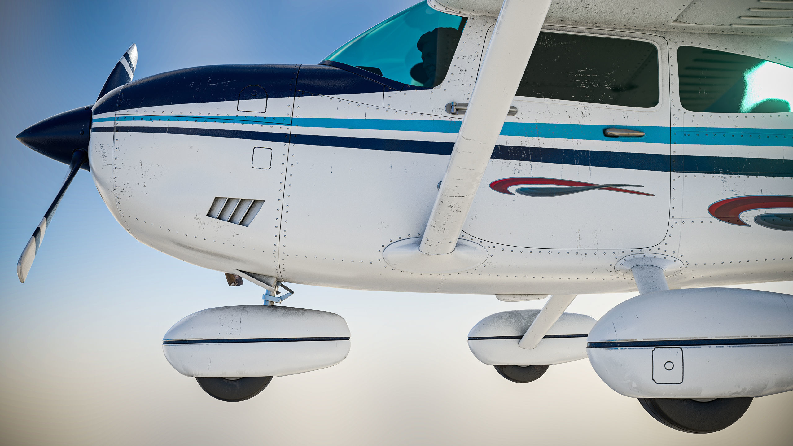 Ultralight Airplane Cessna 182 Skylane Low-poly 3D model_7