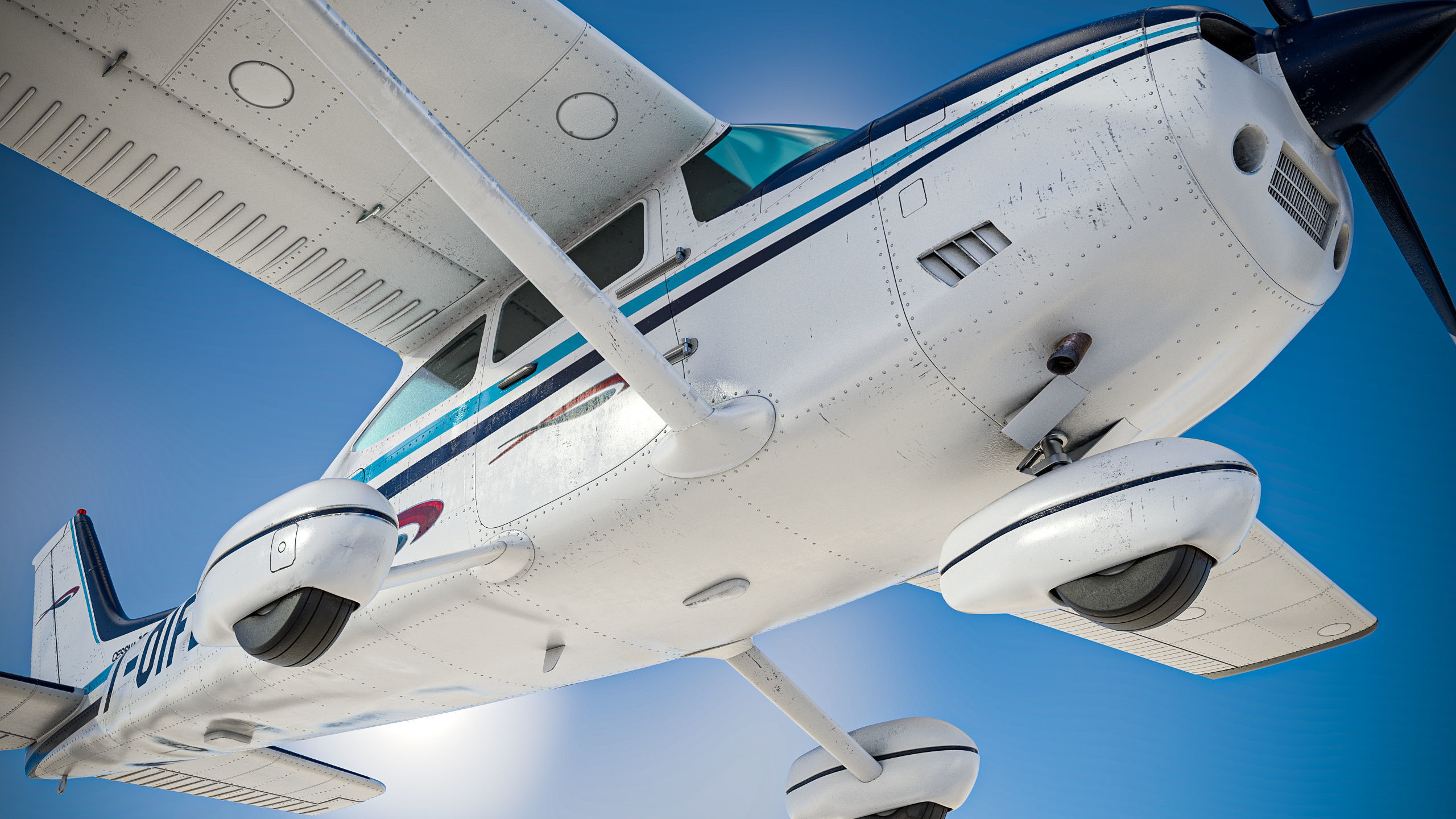 Ultralight Airplane Cessna 182 Skylane Low-poly 3D model_12