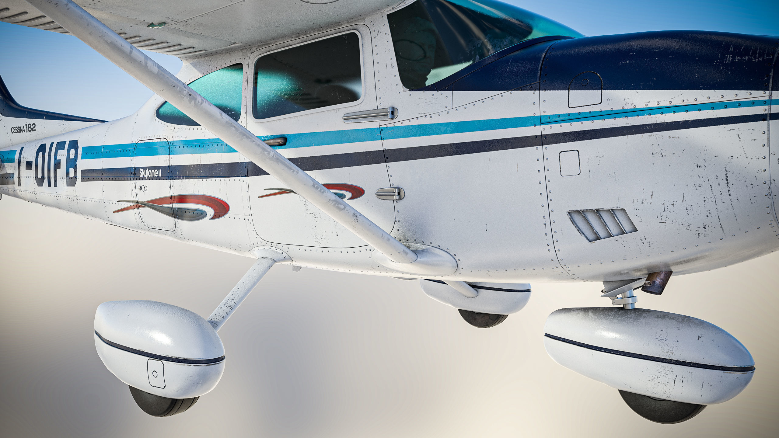 Ultralight Airplane Cessna 182 Skylane Low-poly 3D model_10