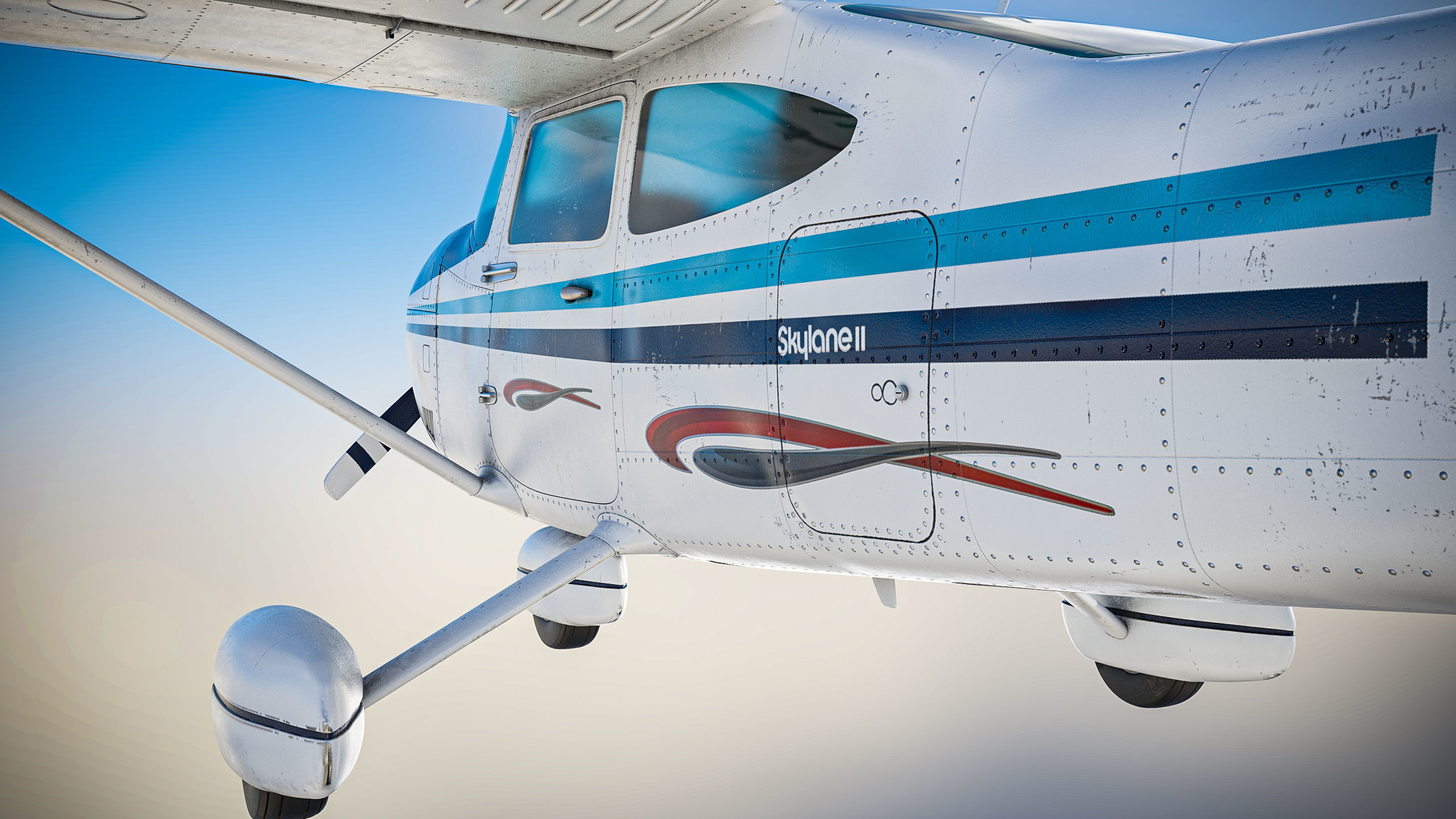 Ultralight Airplane Cessna 182 Skylane Low-poly 3D model_8