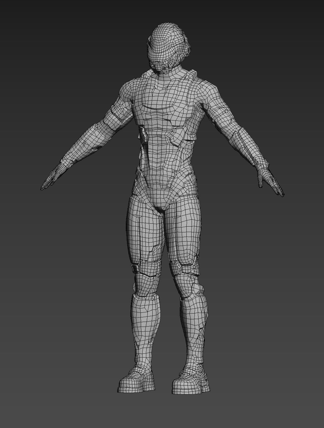 Space trooper Low-poly 3D model_33