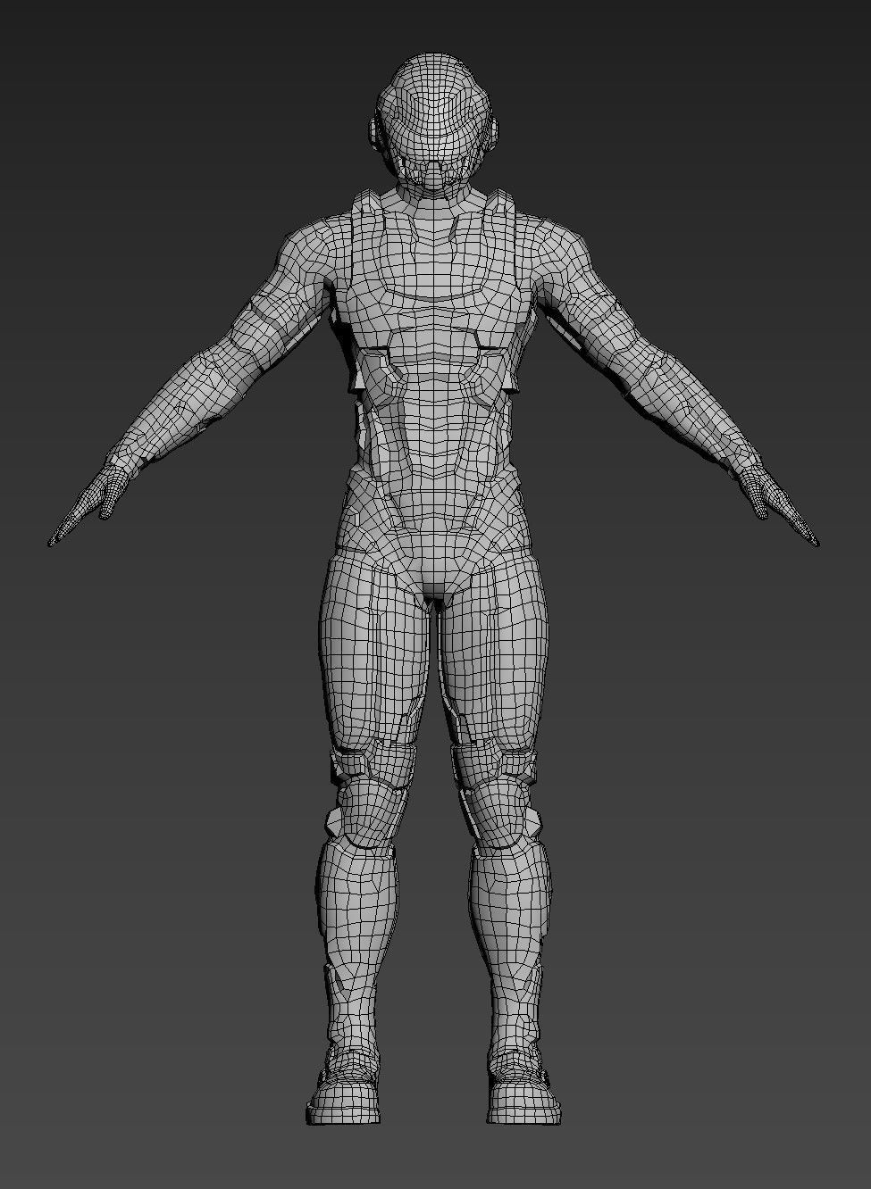 Space trooper Low-poly 3D model_31