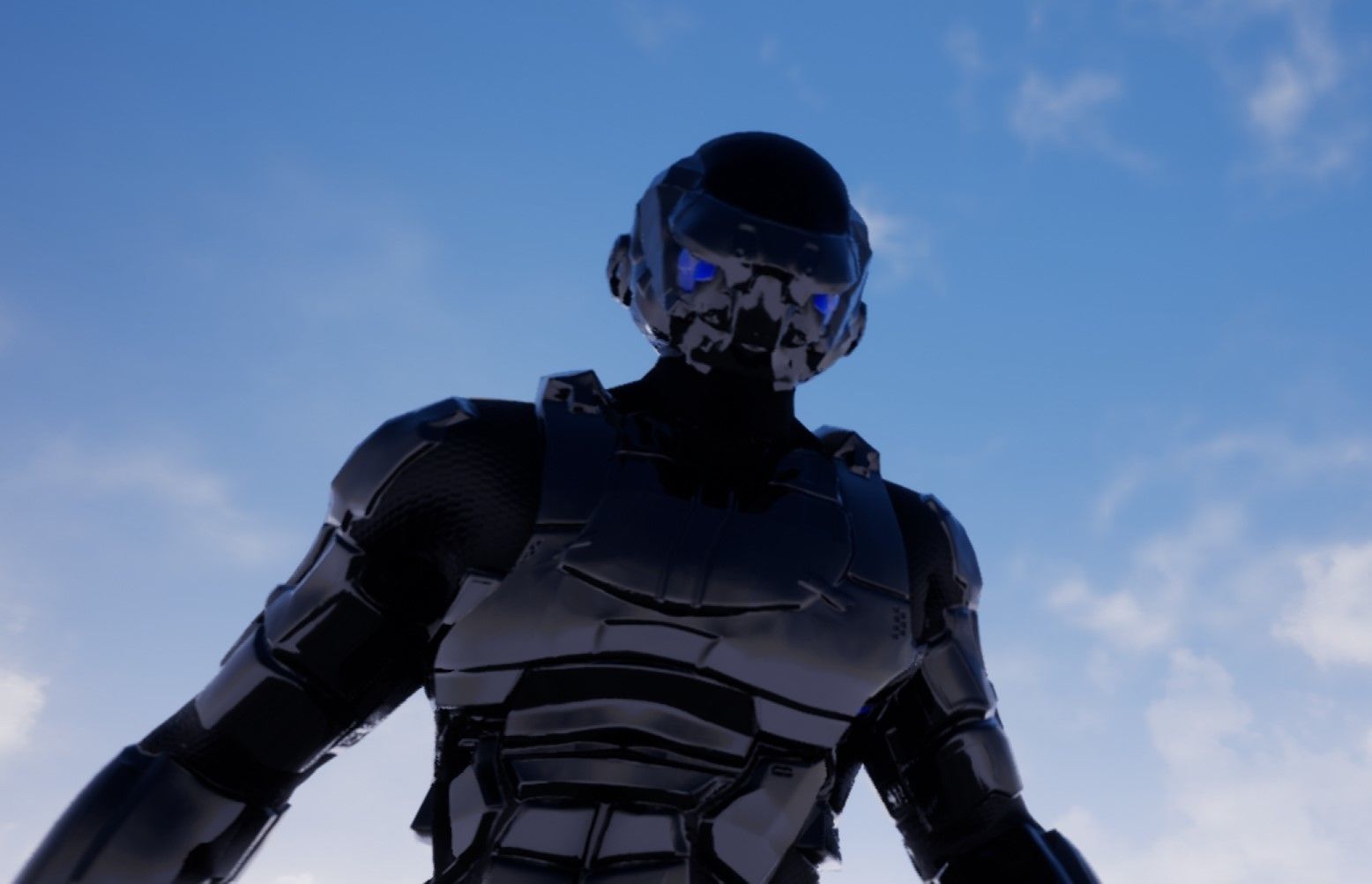 Space trooper Low-poly 3D model_27