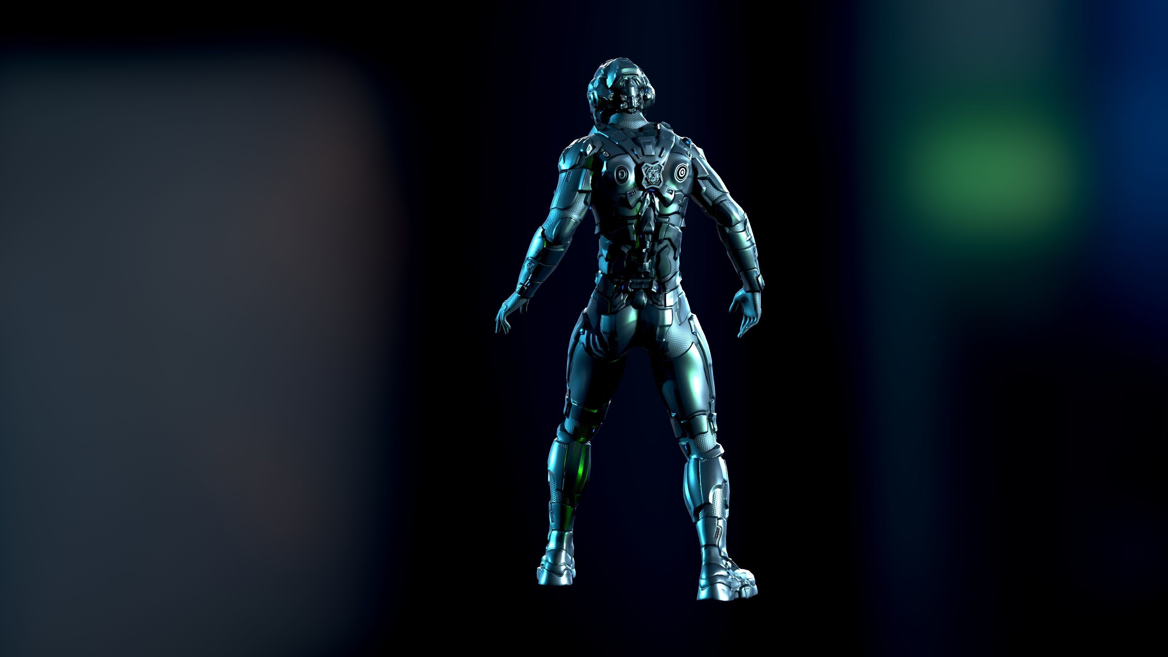 Space trooper Low-poly 3D model_10