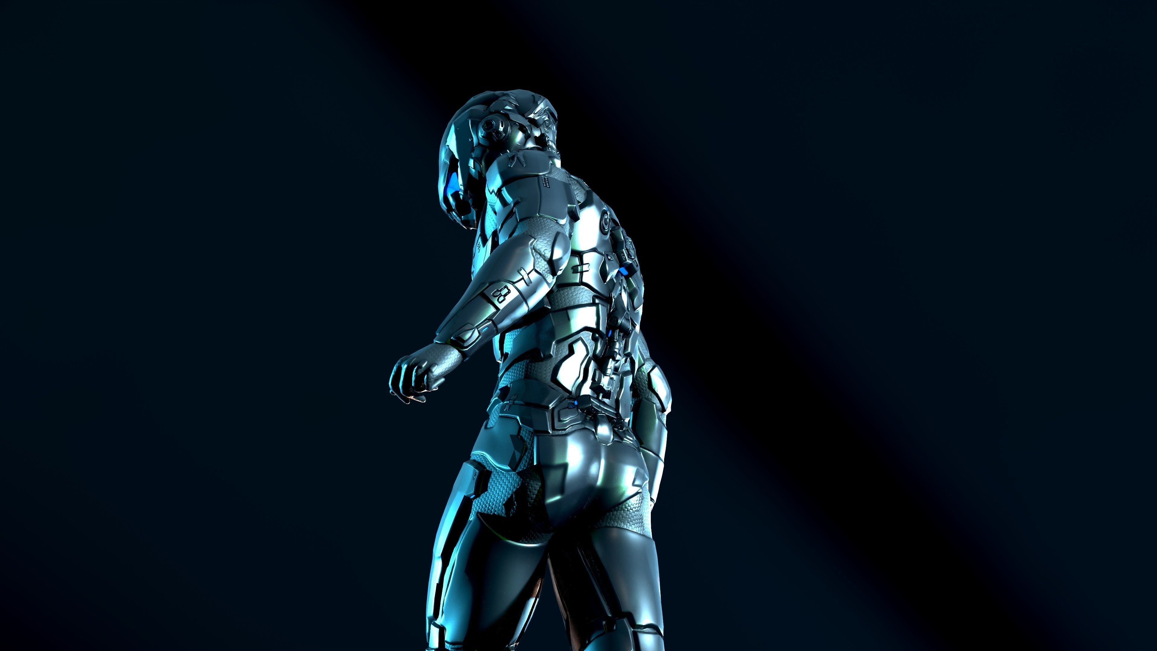 Space trooper Low-poly 3D model_13