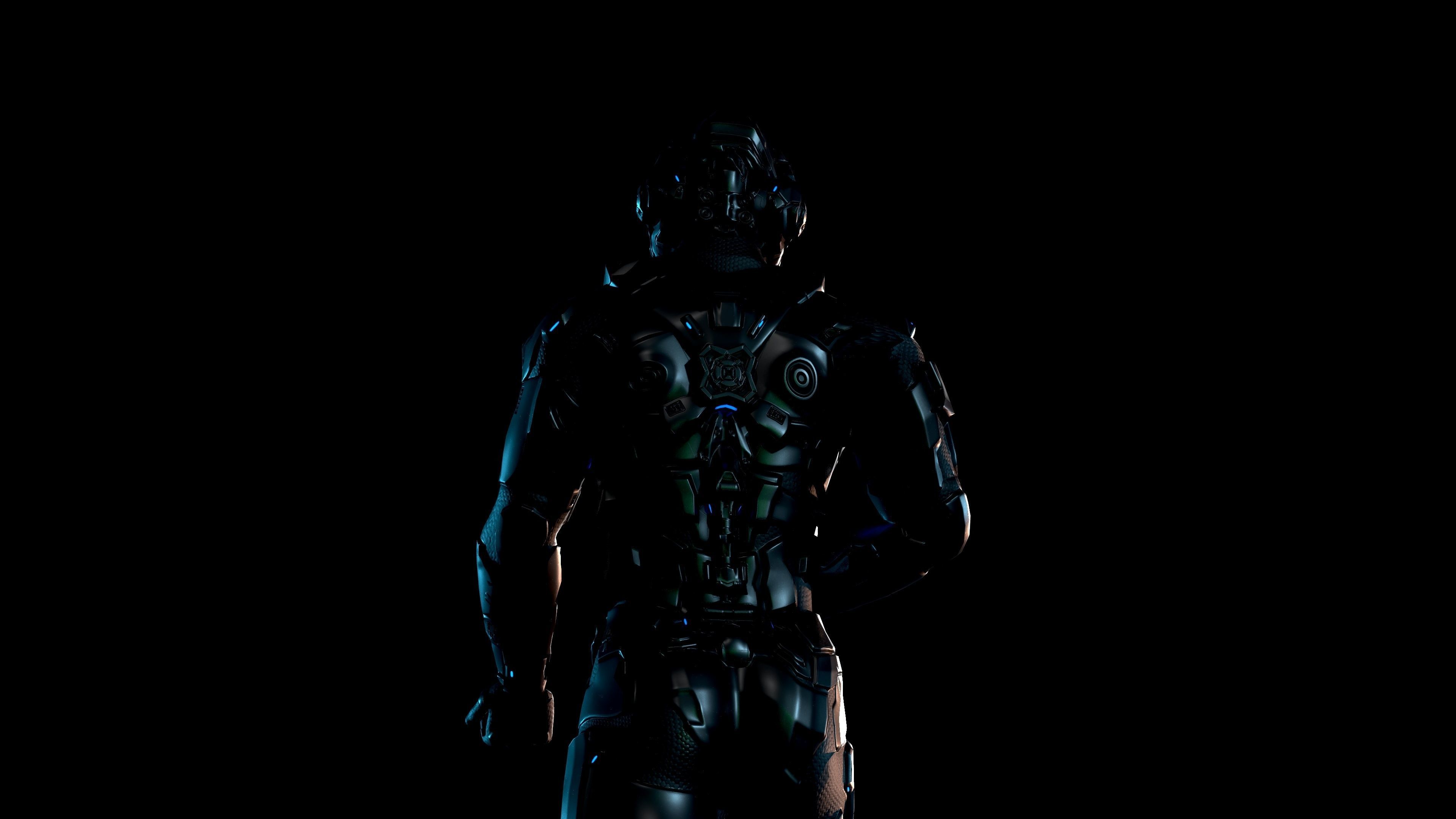 Space trooper Low-poly 3D model_26