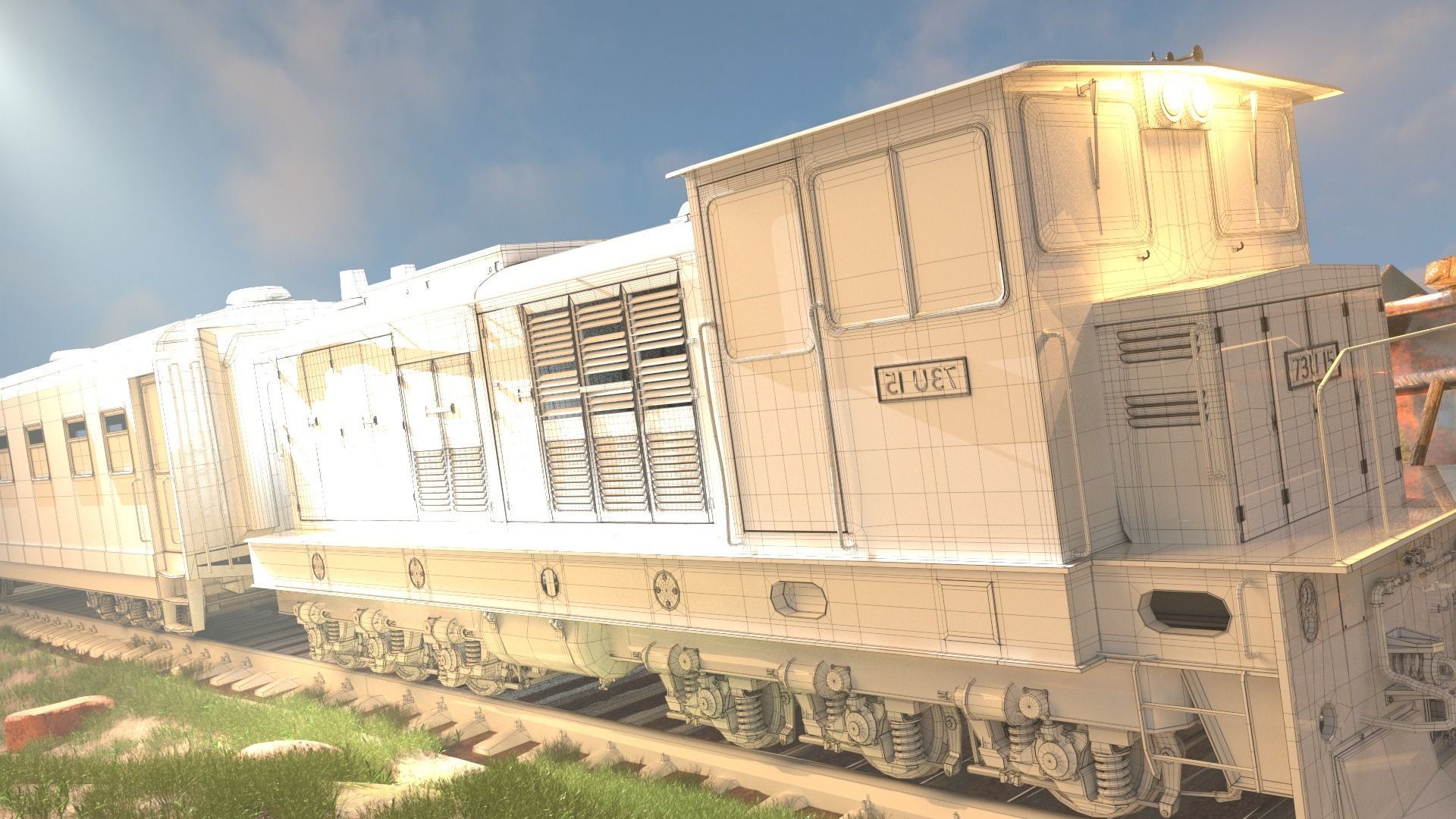 UG Train Low-poly 3D model_1