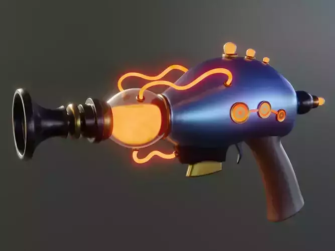 Sci-Fi Gun Low-poly 3D model