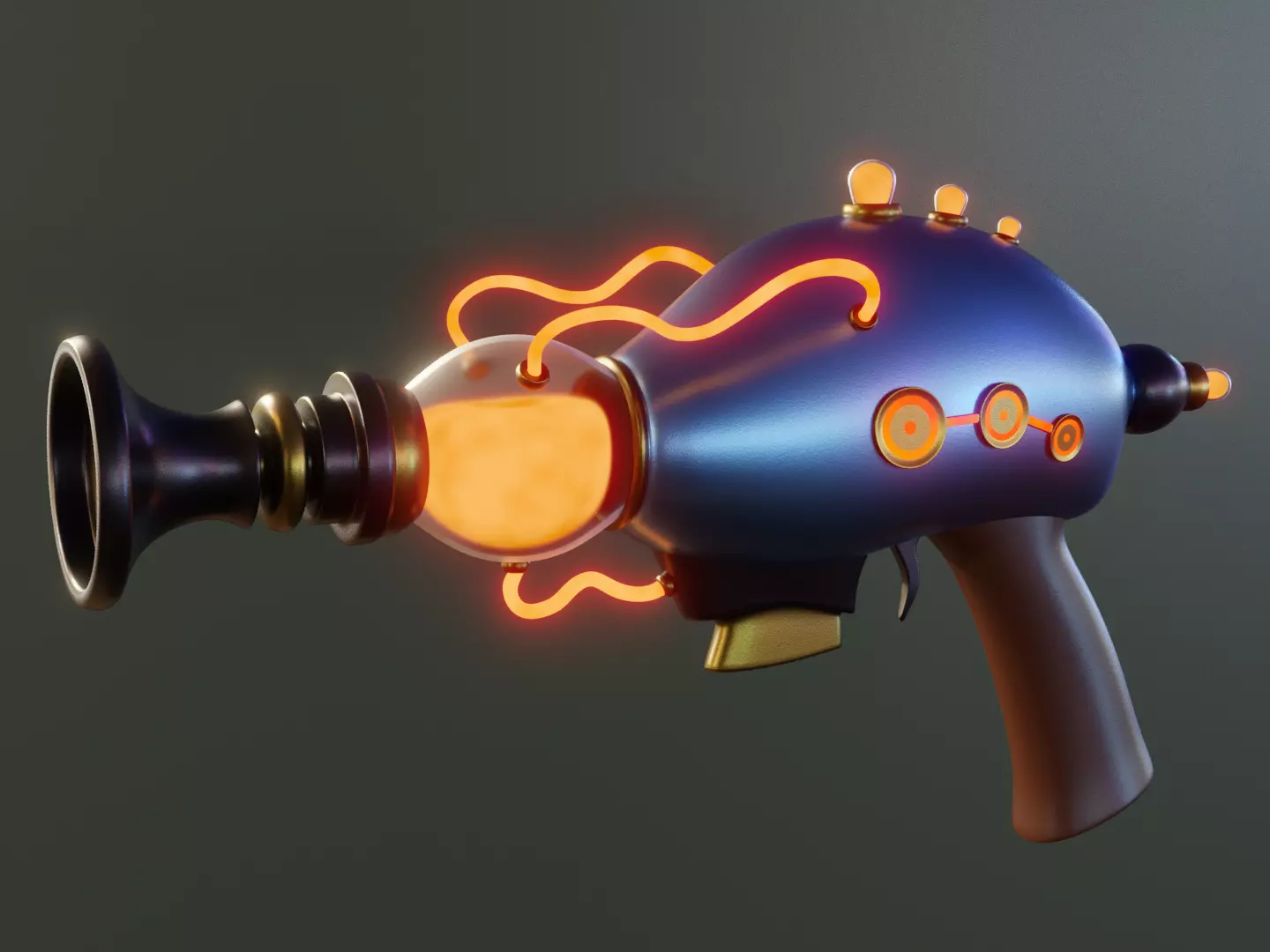 Sci-Fi Gun Low-poly 3D model_0