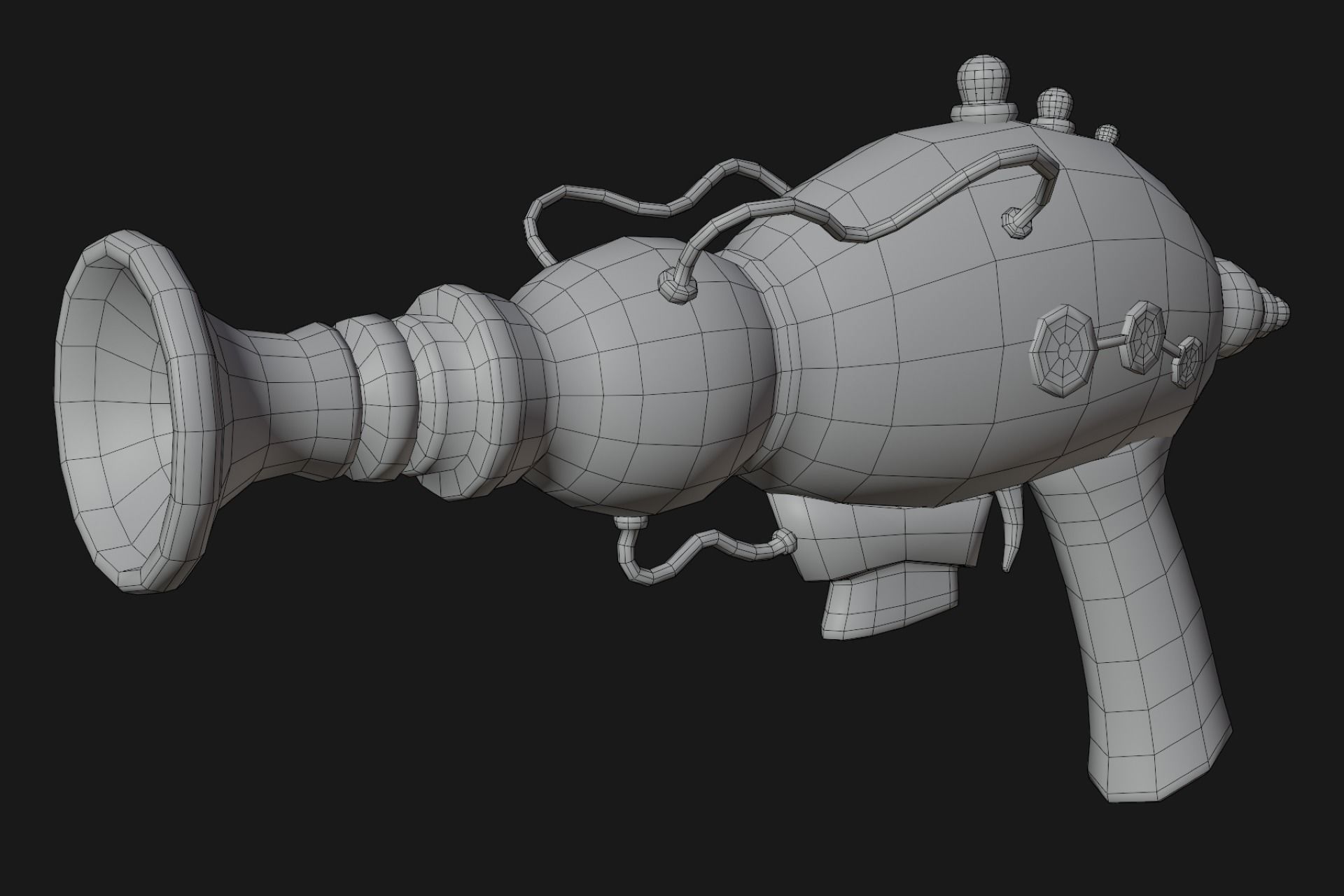 Sci-Fi Gun Low-poly 3D model_9