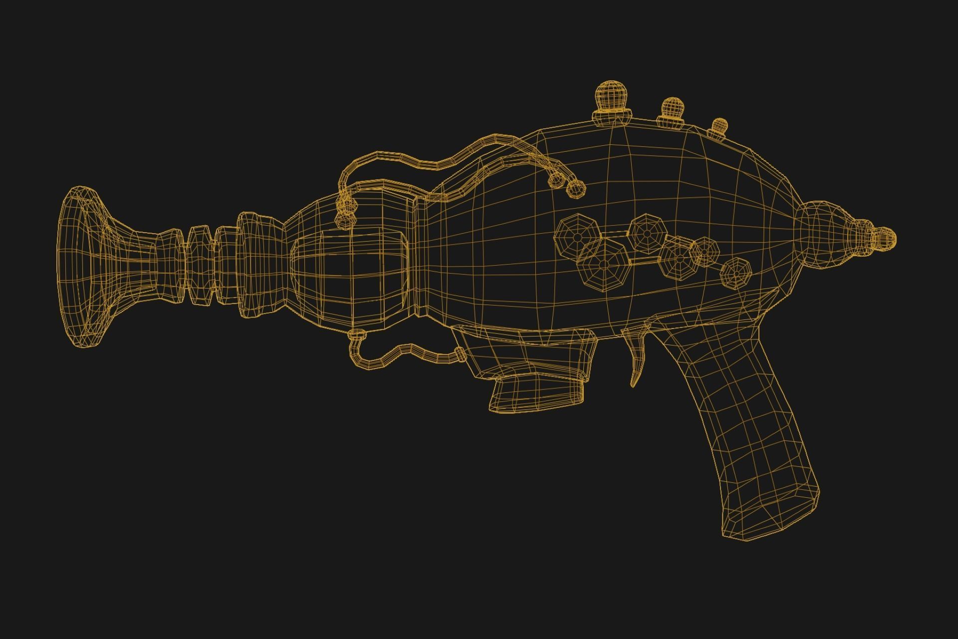 Sci-Fi Gun Low-poly 3D model_11